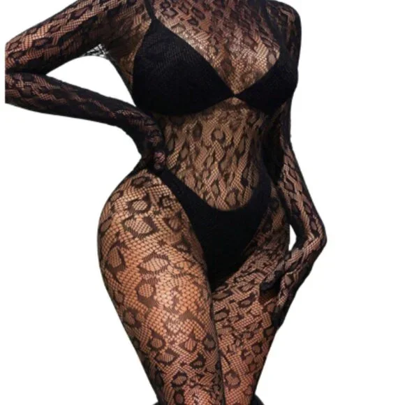 SOLD ON ANOTHER SITE Sexy Black Lace Bodysuit - Picture 2 of 6